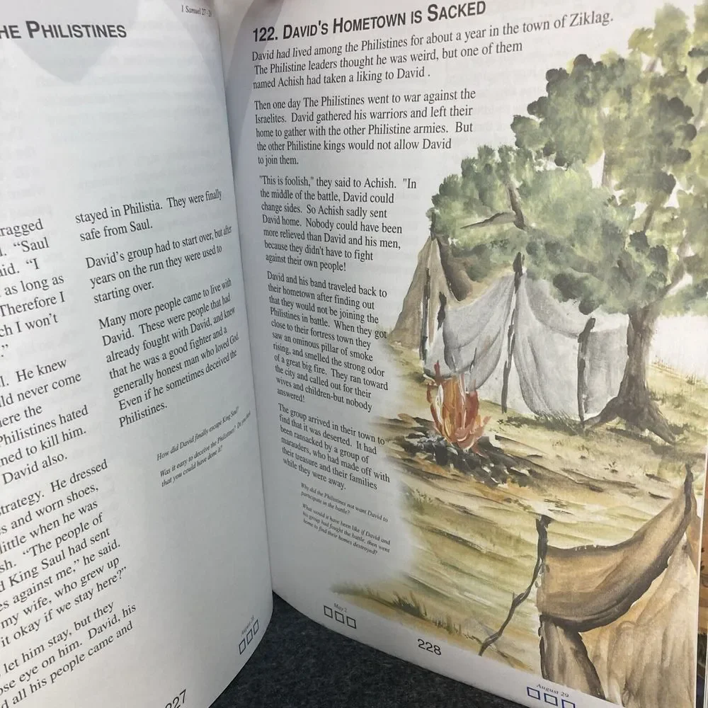 The Children's‎ Bible Day By Day 365 Bible Stories Illustrated Hard Cover 2005